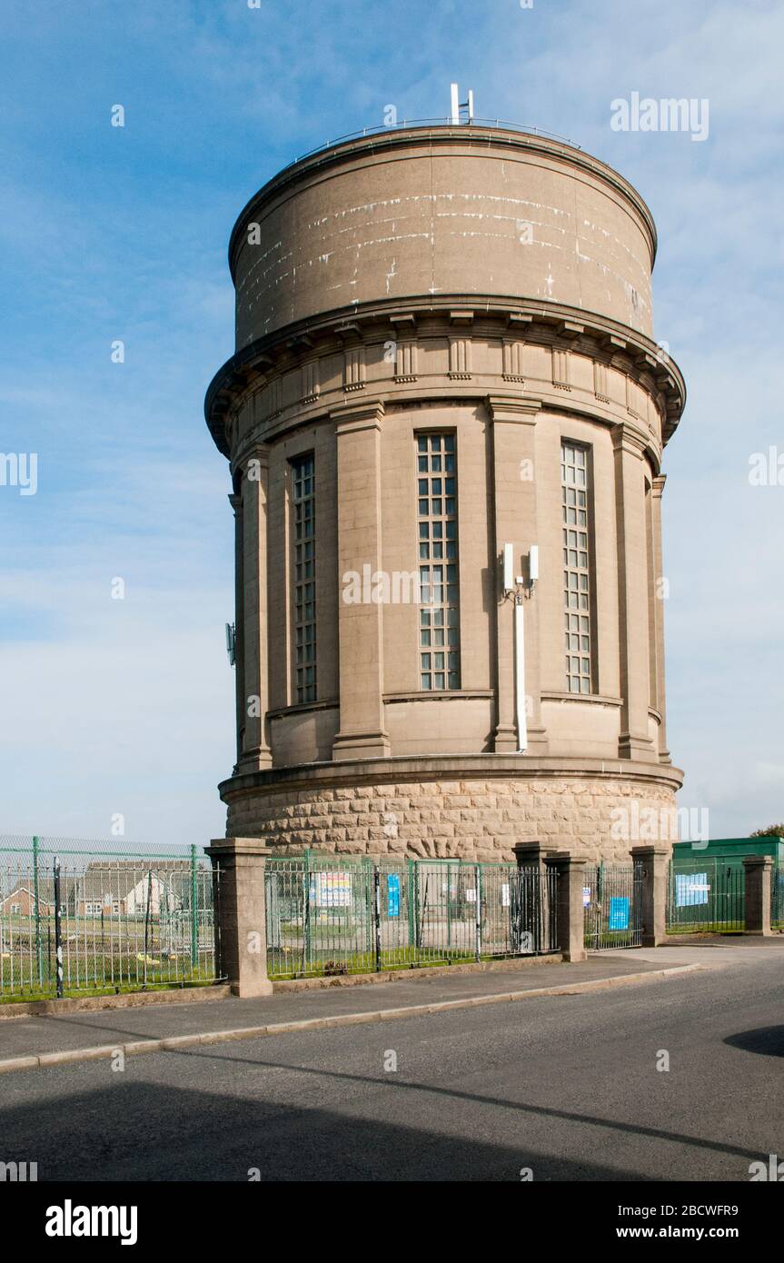 Warbreck Water Tower built in 1932 for the Fylde Water Board now United