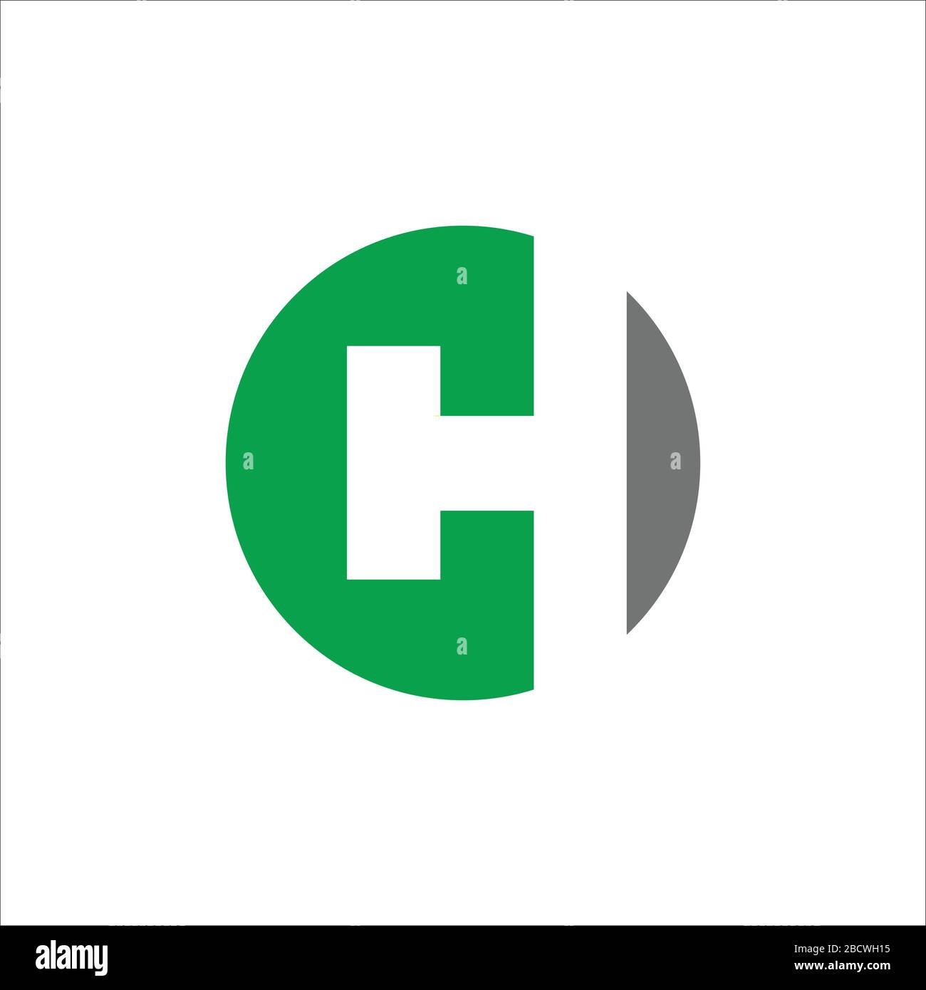 Initial letter ch logo or hc logo vector design template Stock Vector