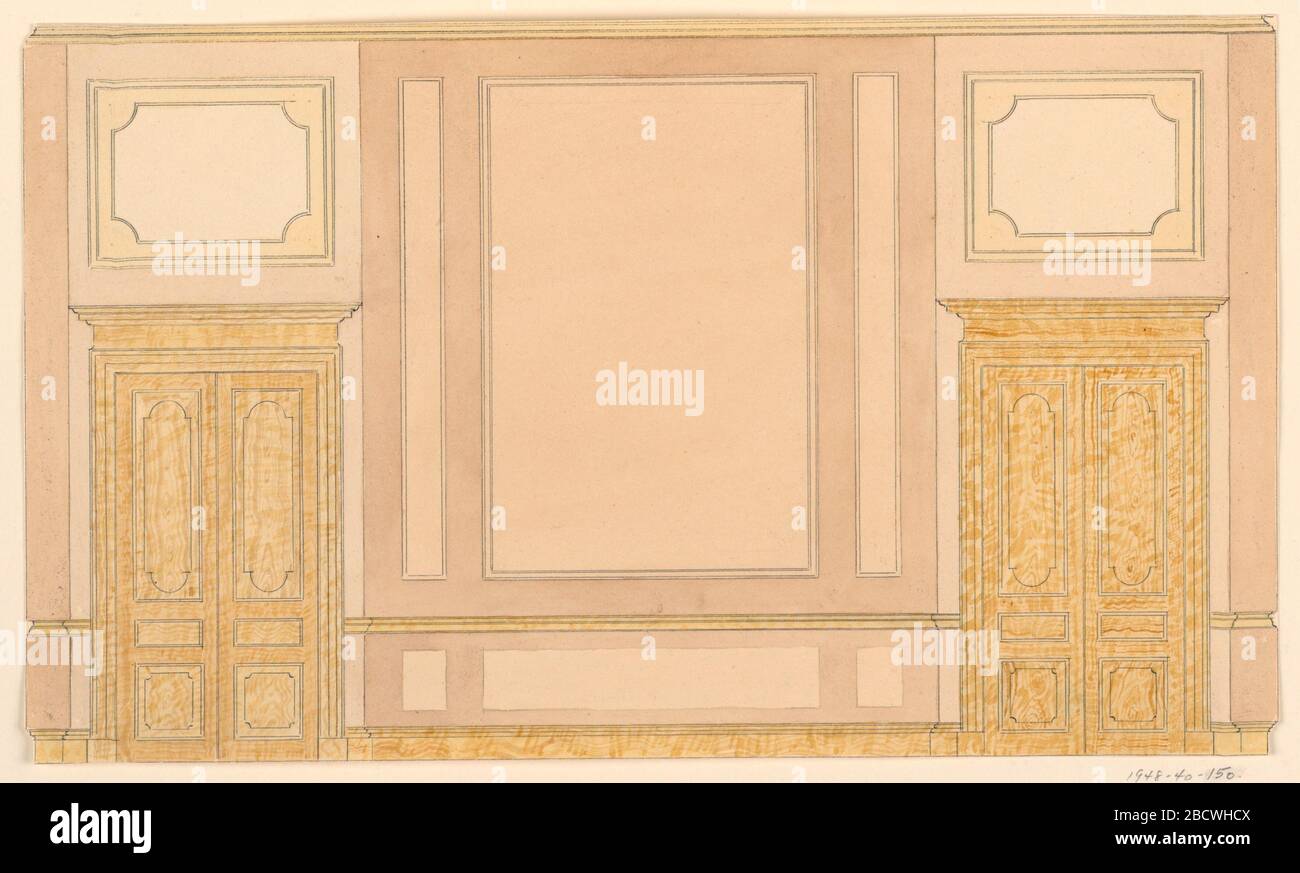 Side wall elevation. Research in ProgressWall elevation with wooden