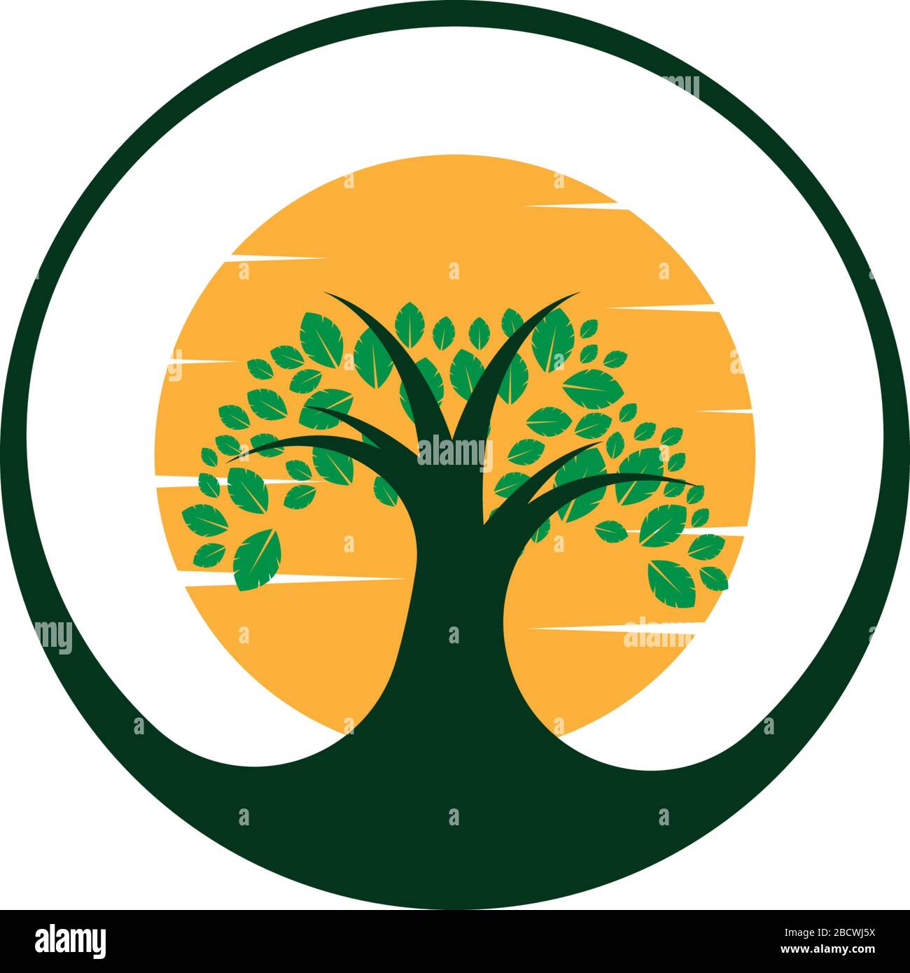 Tree icon  logo template vector illustration Stock Vector