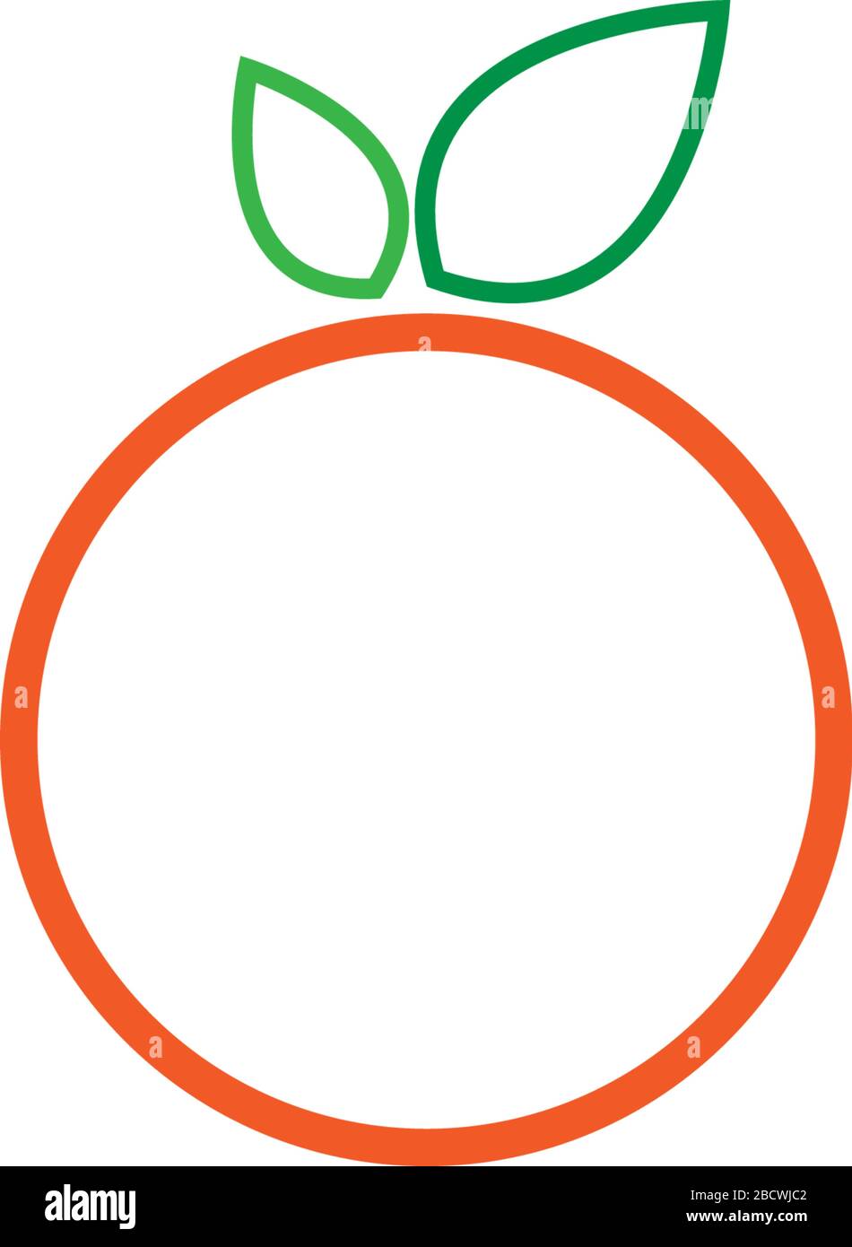 Orange fruit icon logo illustration template Stock Vector Image & Art ...