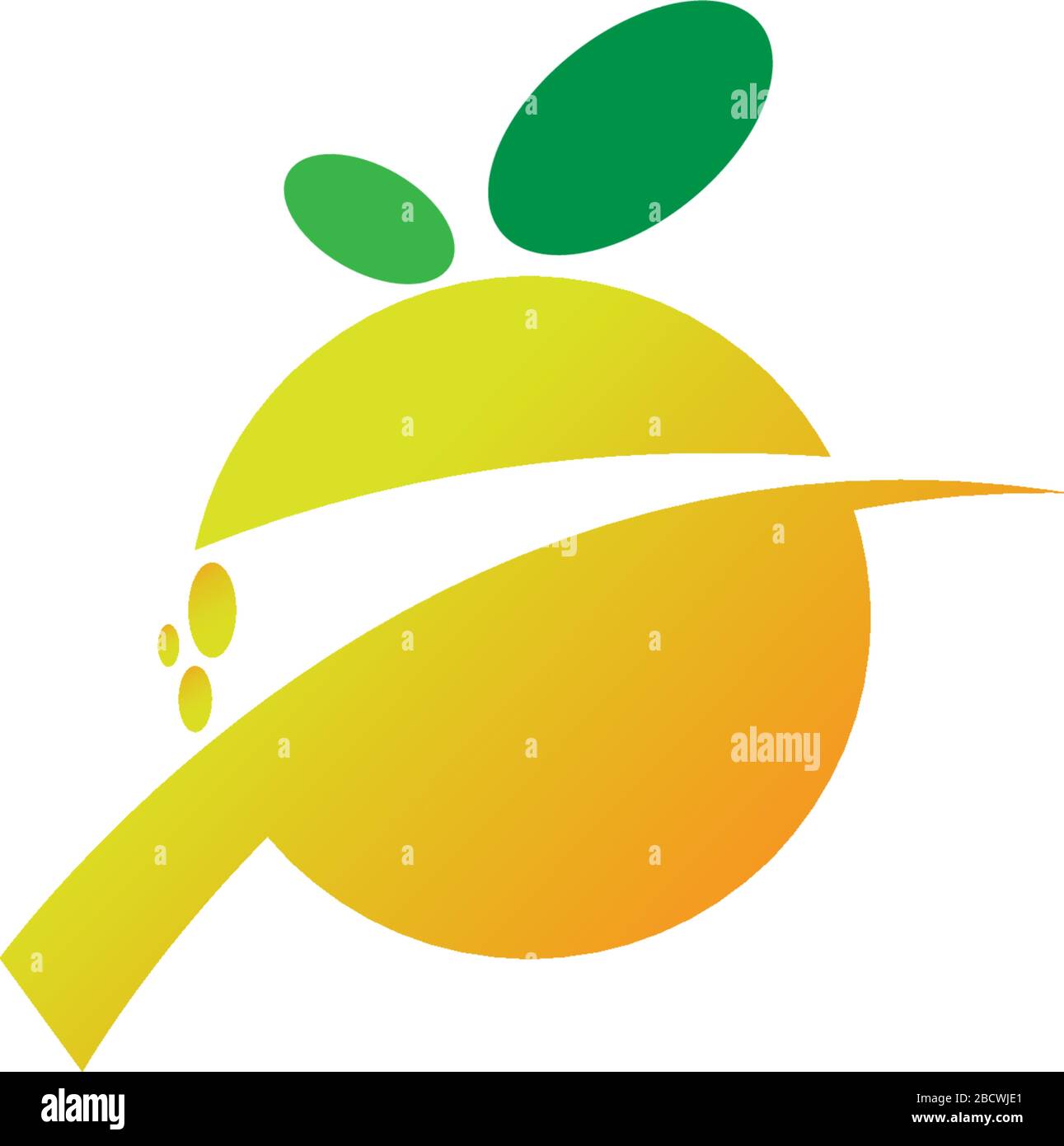 Orange fruit icon logo illustration template Stock Vector Image & Art ...