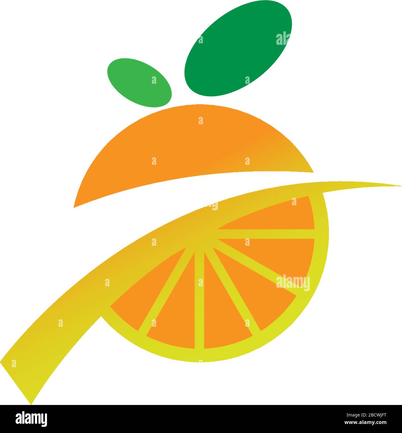 Orange fruit icon logo illustration template Stock Vector Image & Art ...