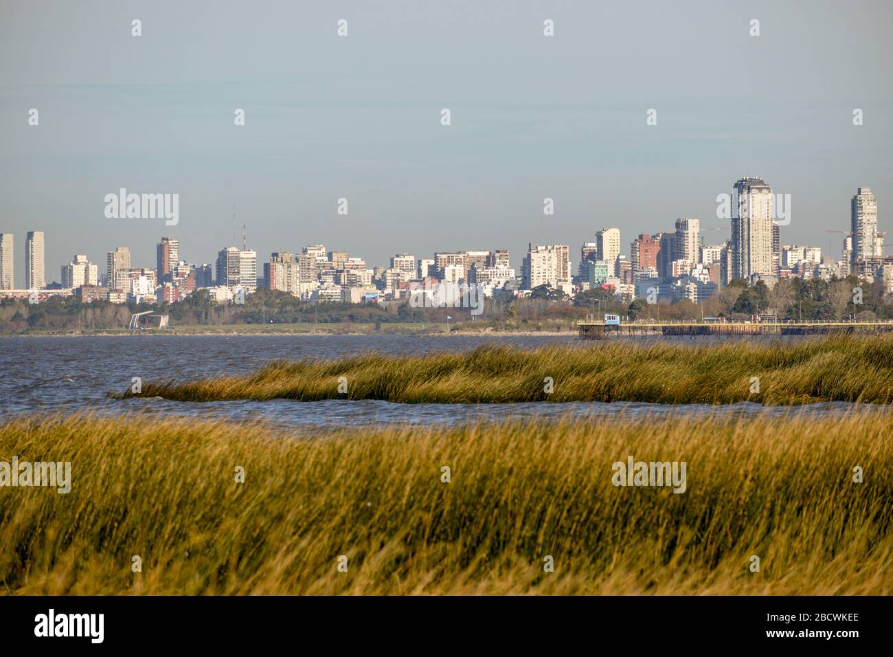 view of San Isidro skyline with Rio de la Plata, Buenos Aires, Argentina Stock Photo