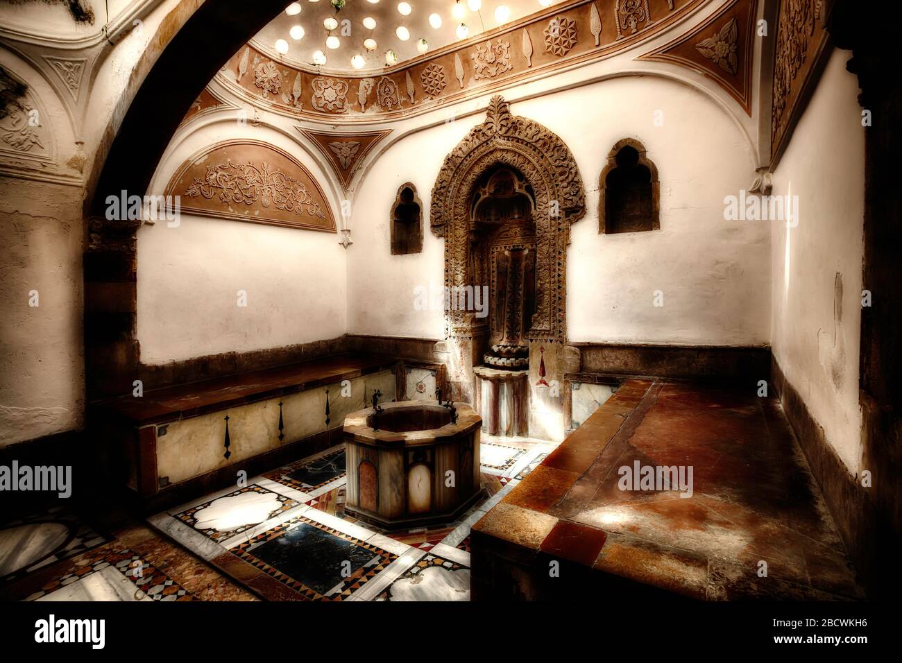 Hammam (Turkish bath) with skylights, Beiteddine Palace, Beiteddine