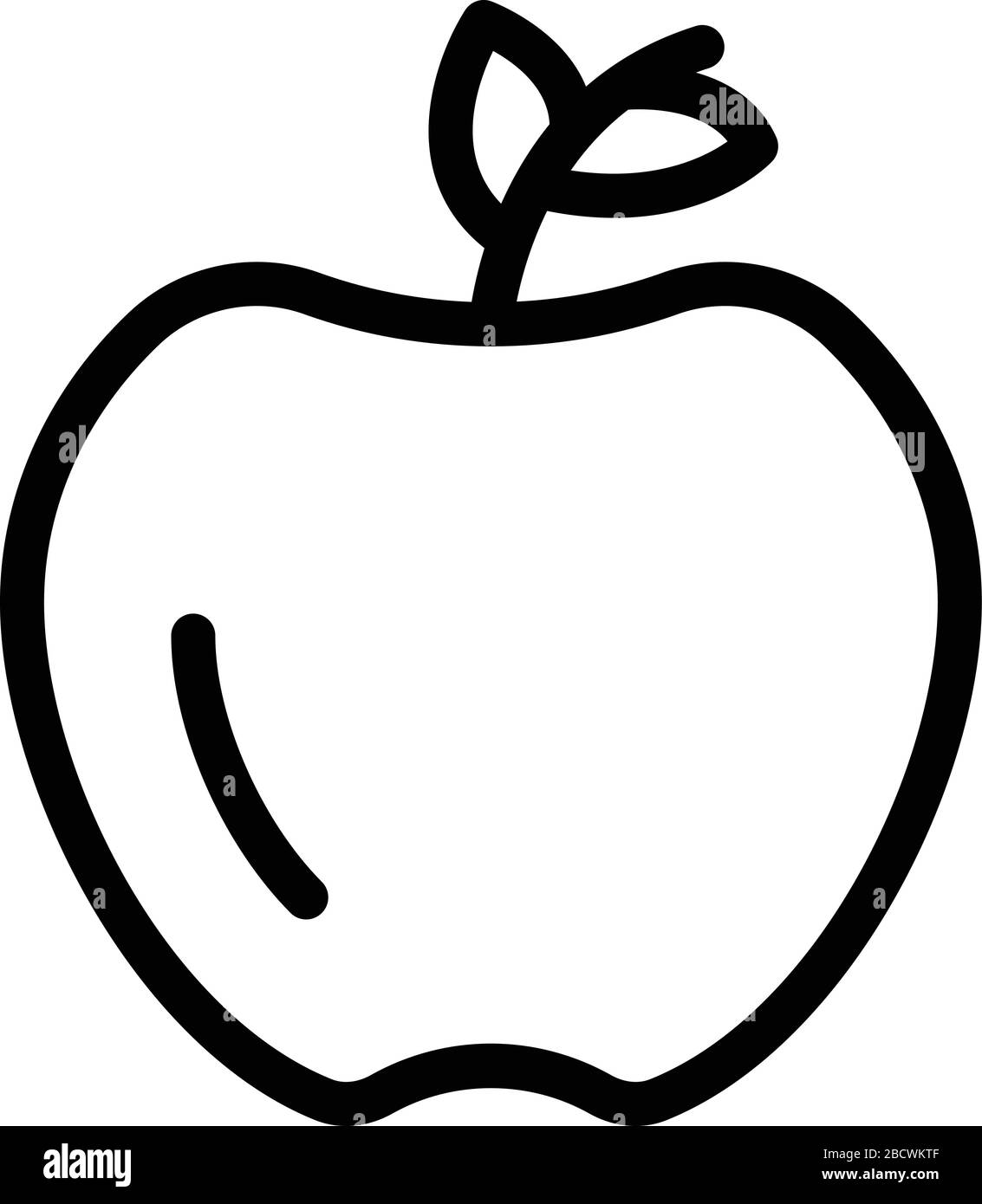 Gravity fresh apple icon, outline style Stock Vector