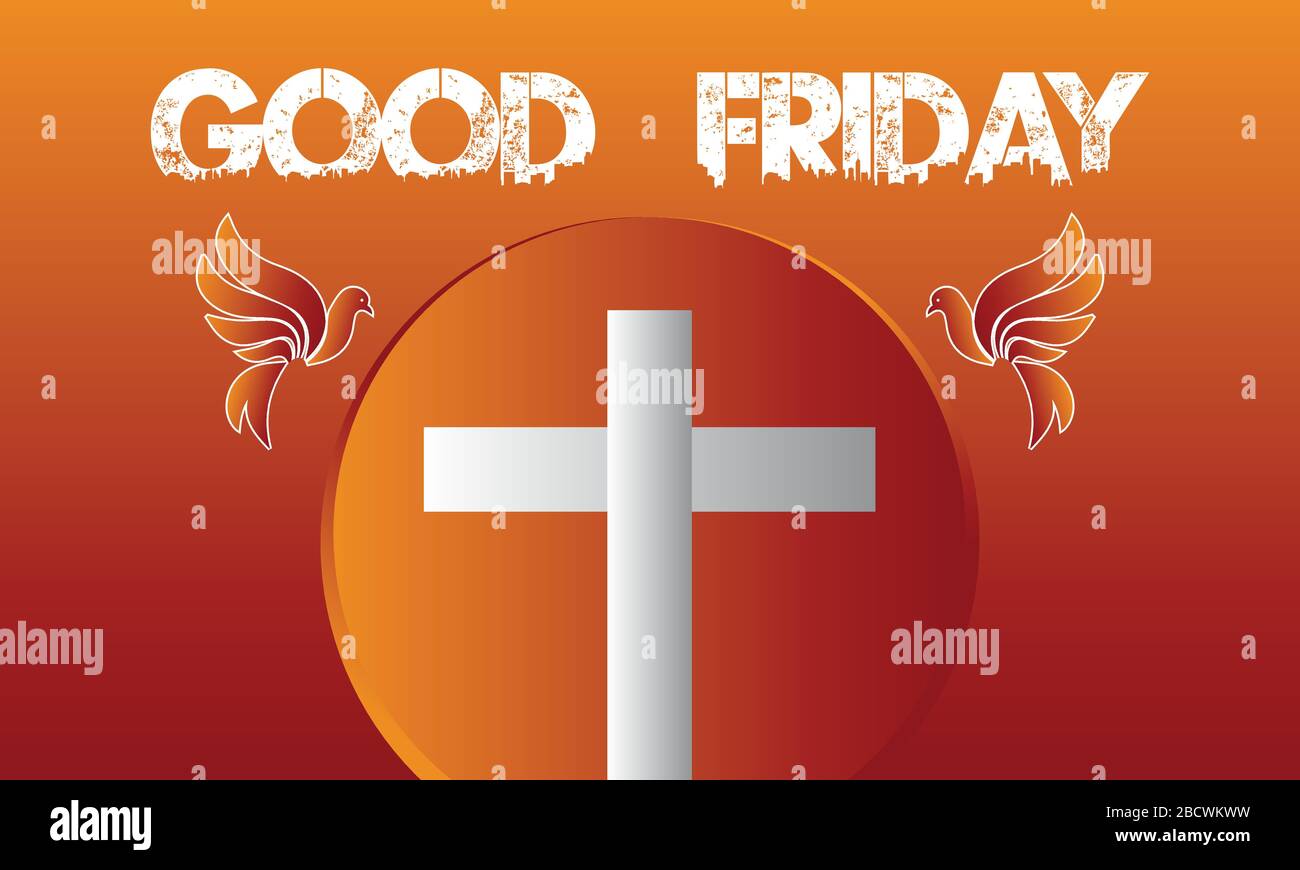 Good Friday Religious Holiday Sign Background Template. Good Friday