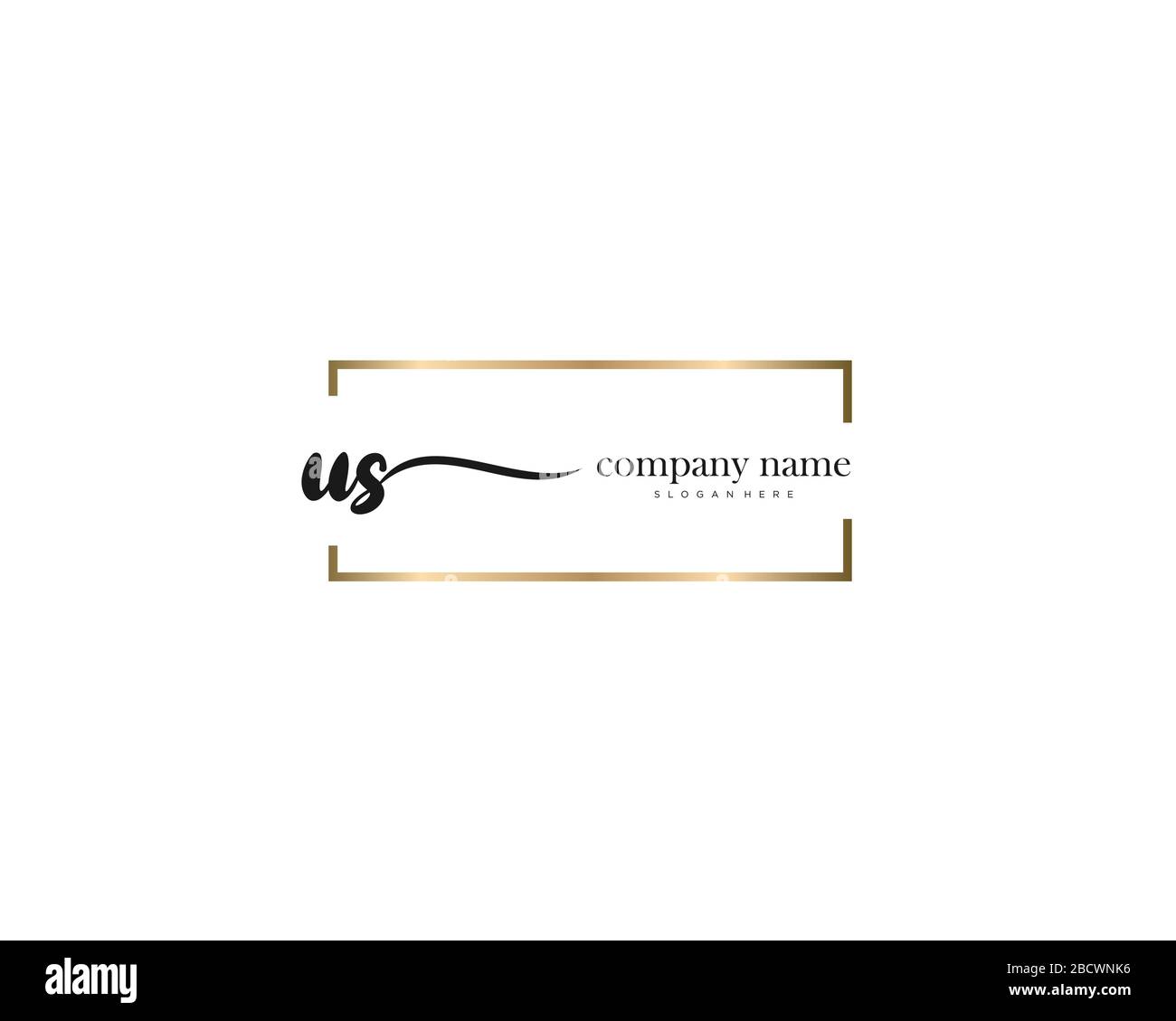 US Initial Letter handwriting logo hand drawn template vector, logo for ...