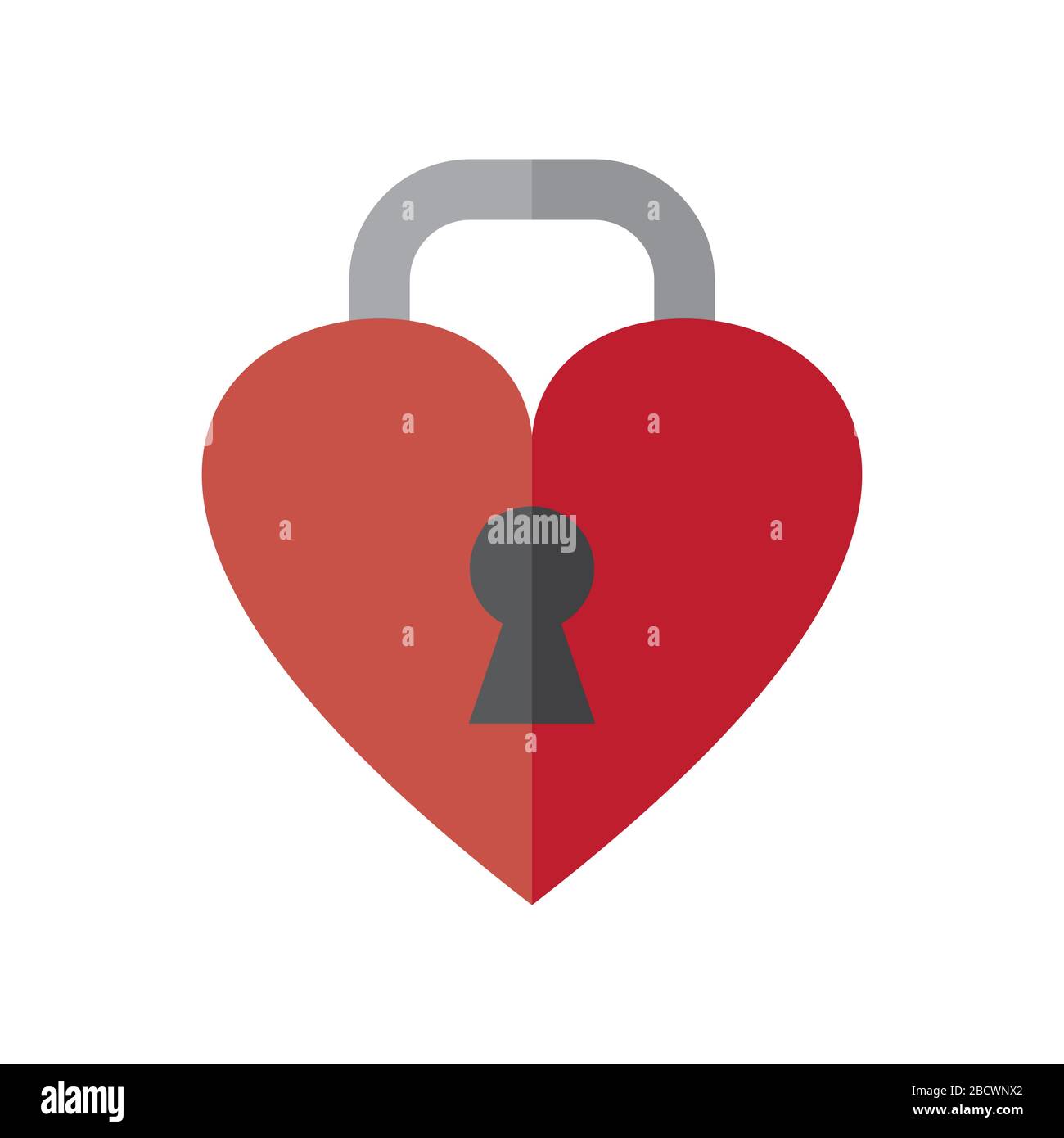 Heart shape red Padlock vector icon design concept Stock Vector Image ...