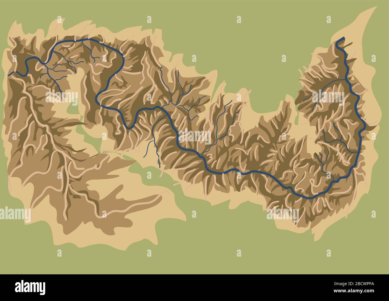 grand canyon national park abstract - Grand Canyon National Park Abstract Vector Map 2BCWPFA