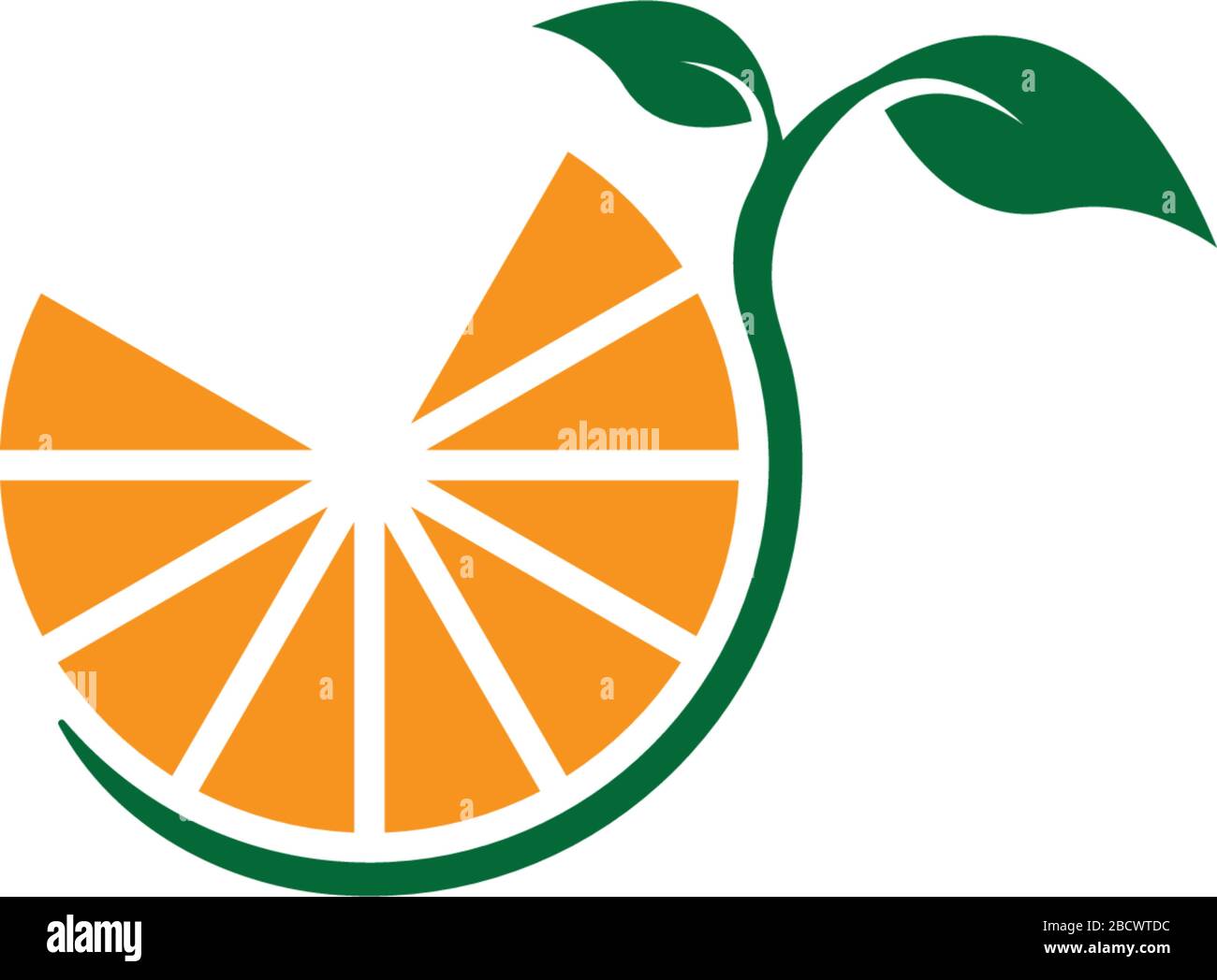 Orange fruit icon logo illustration template Stock Vector Image & Art ...