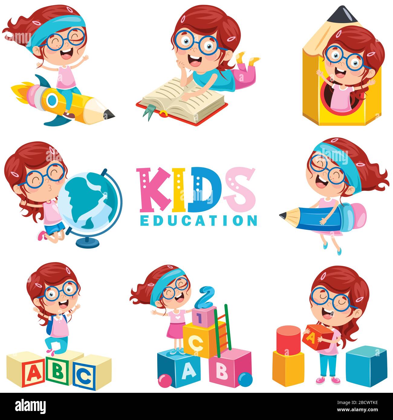 Preschool Children Learning Clipart