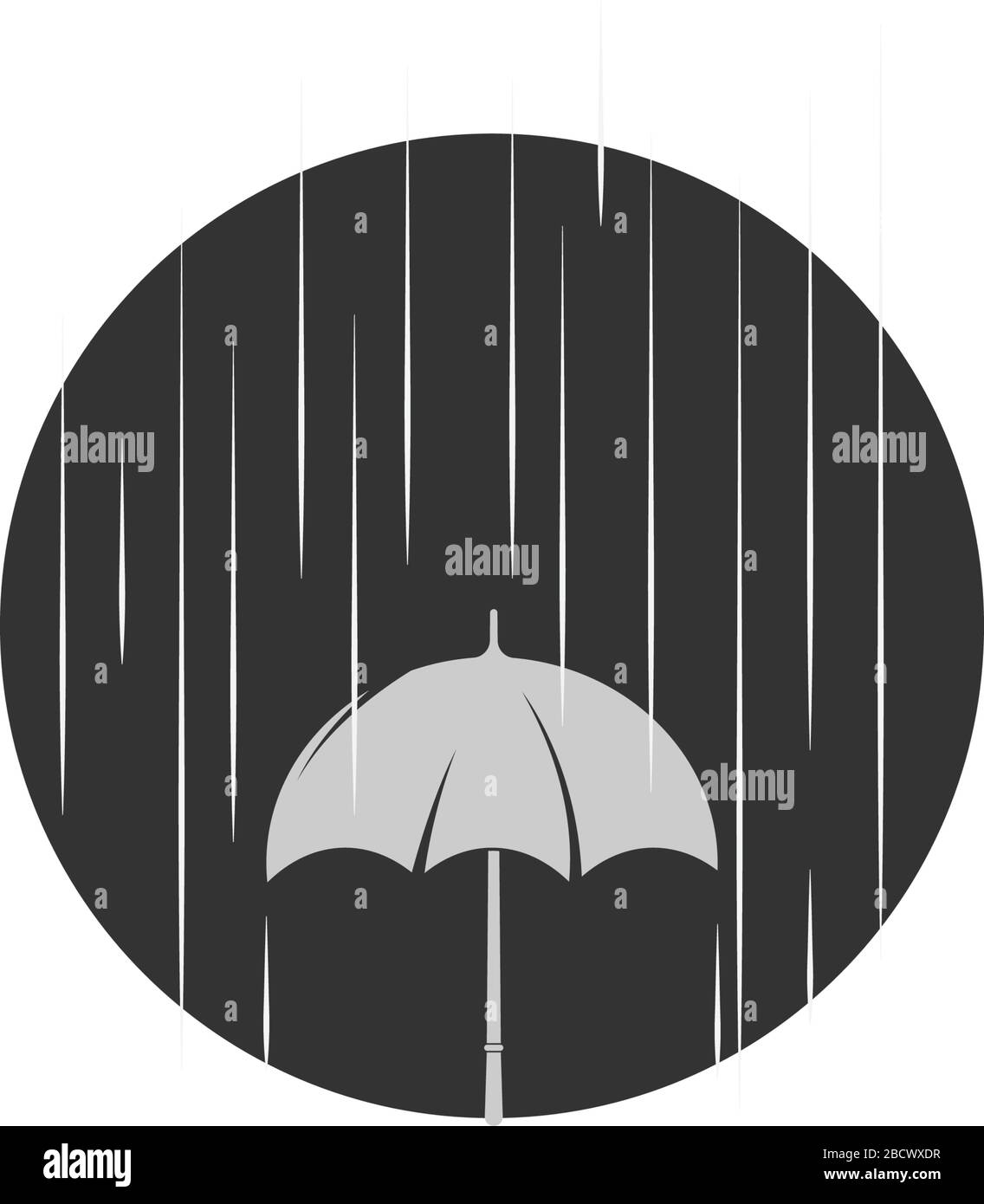 Umbrella logo concept vector template Stock Vector