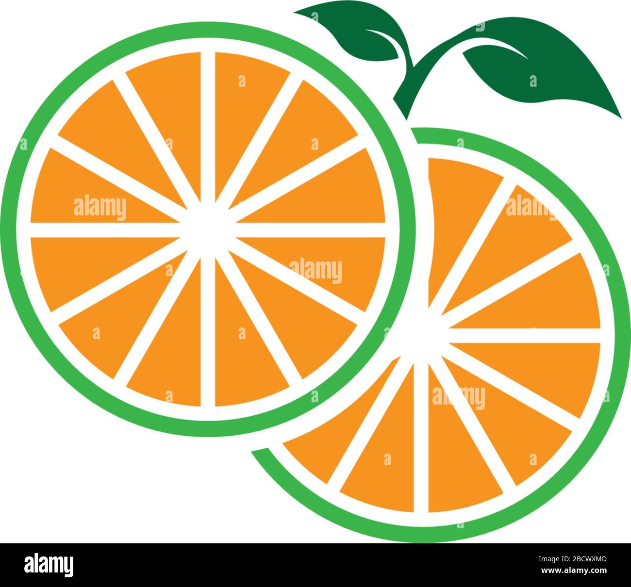 Orange fruit icon logo illustration template Stock Vector Image & Art ...