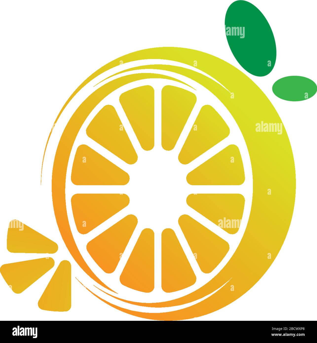 Orange fruit icon logo illustration template Stock Vector Image & Art ...
