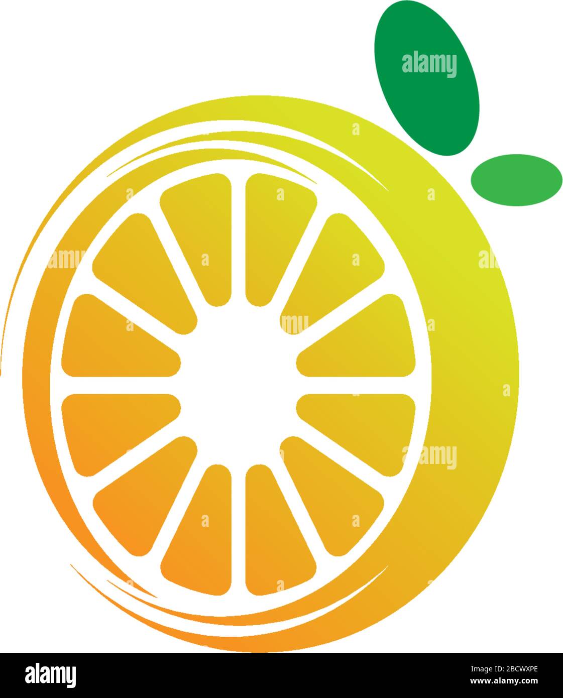 Orange fruit icon logo illustration template Stock Vector Image & Art ...