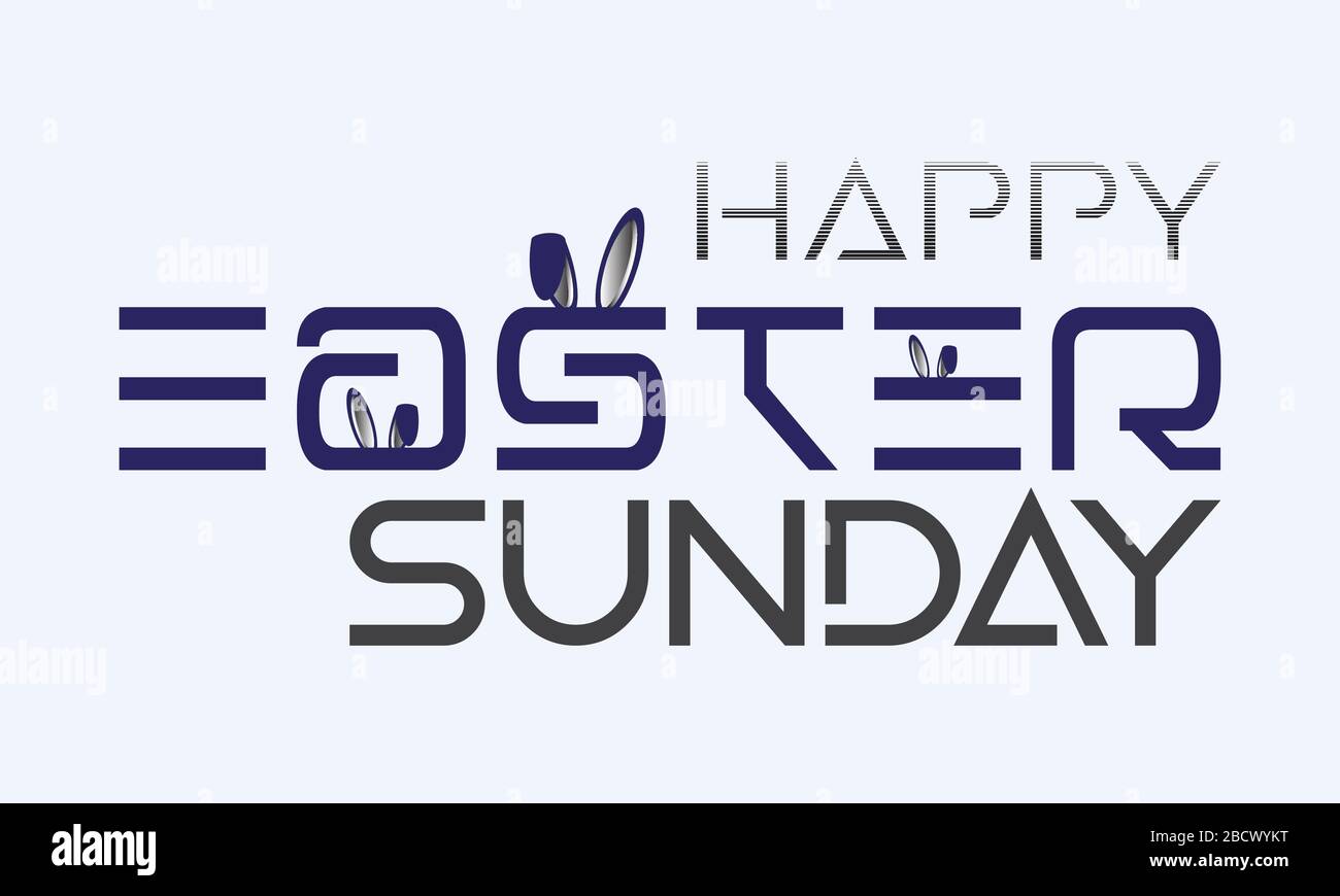 Happy Easter Religious Holiday Sign Background Template. Easter Sunday