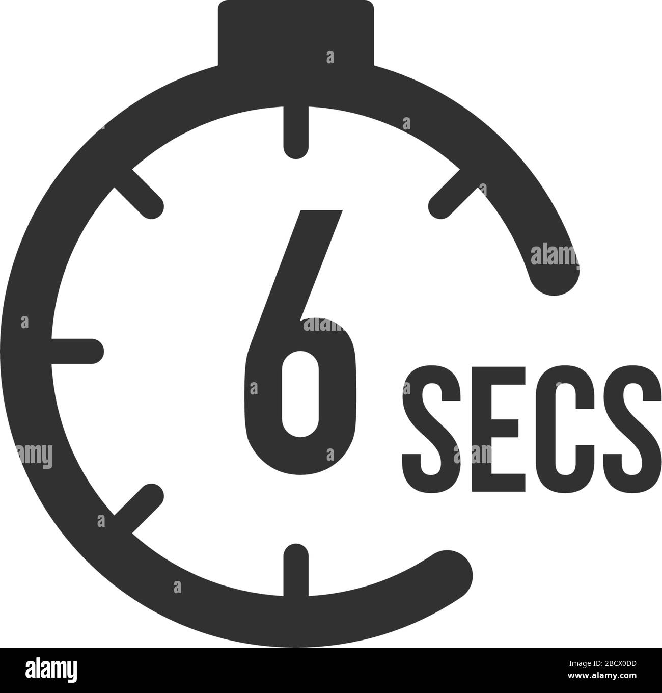 6 seconds Countdown Timer icon set. time interval icons. Stopwatch and time  measurement. Stock Vector illustration isolated Stock Vector Image & Art -  Alamy