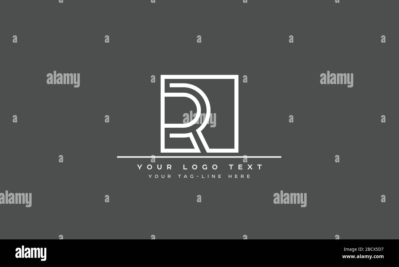 Abstract Letter R, RR Logo Design Stock Vector