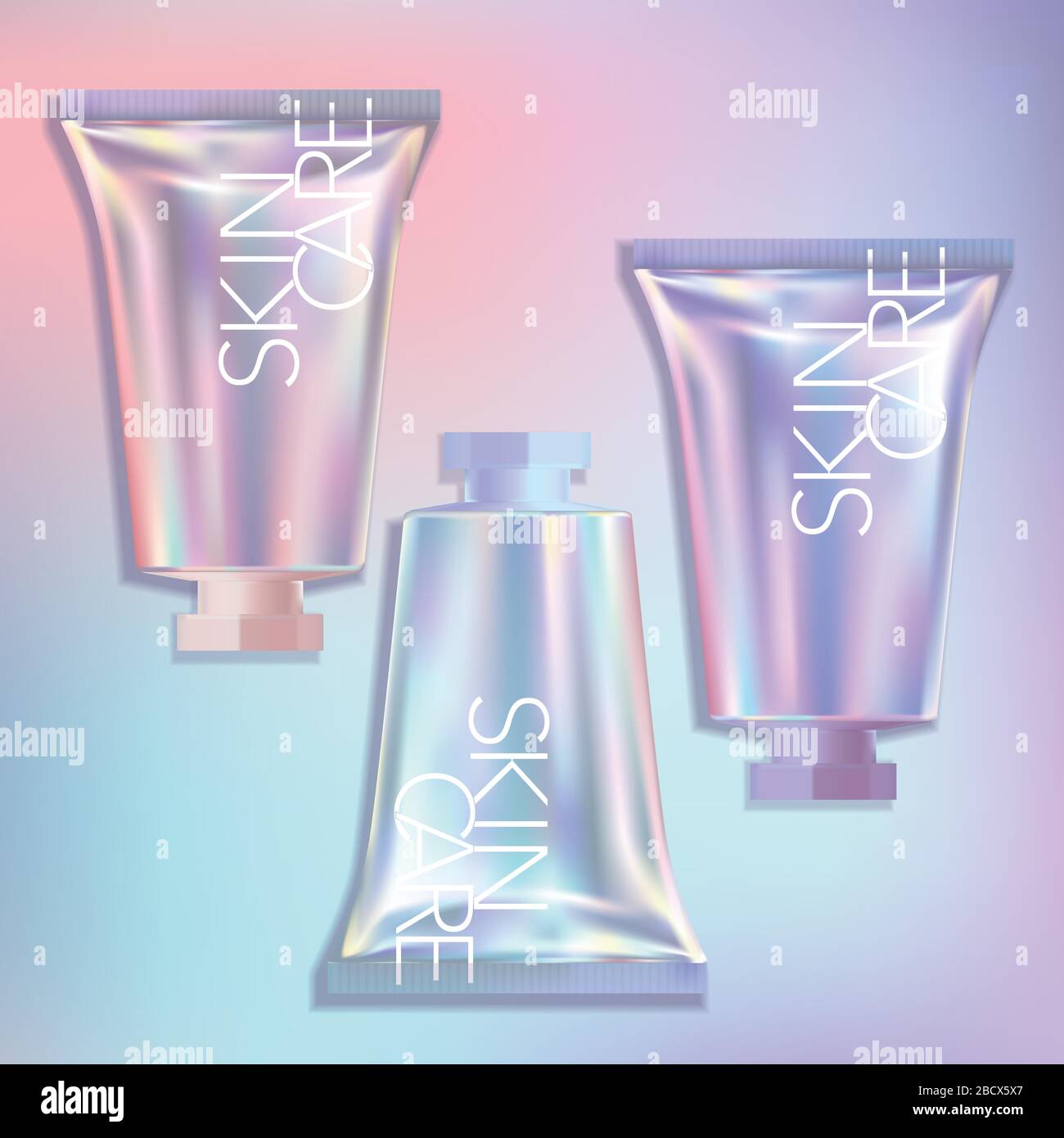 Vector Short Holographic Tube Hand Cream Cc Cream Foundation Beauty Makeup Skincare Medical Medicated Repair Cream Unicorn Mermaid Theme Sweet Girl Pa Stock Vector Image Art Alamy