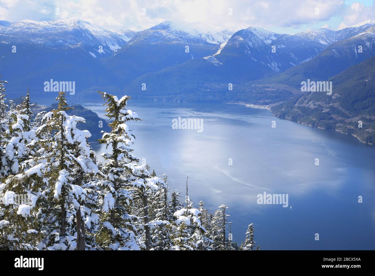 Howe Sound, Sea to Sky highway, Vancouver, British Columbia Stock Photo