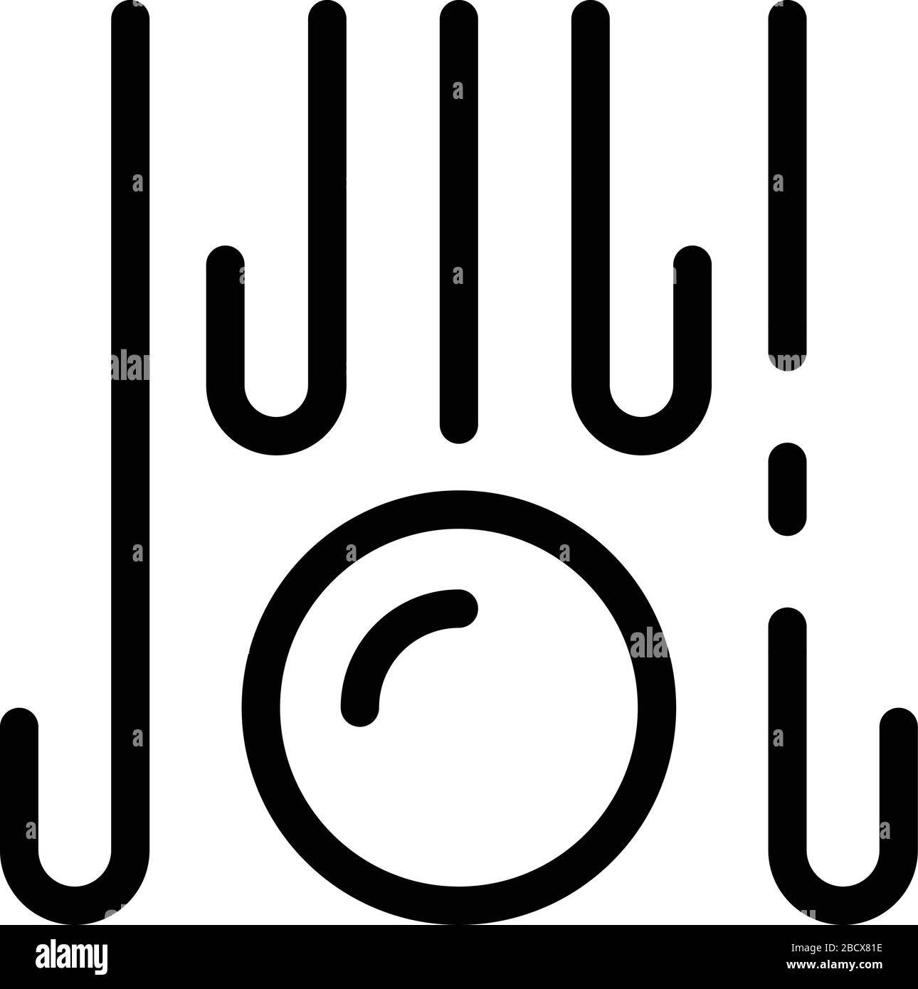 Sphere gravity icon, outline style Stock Vector