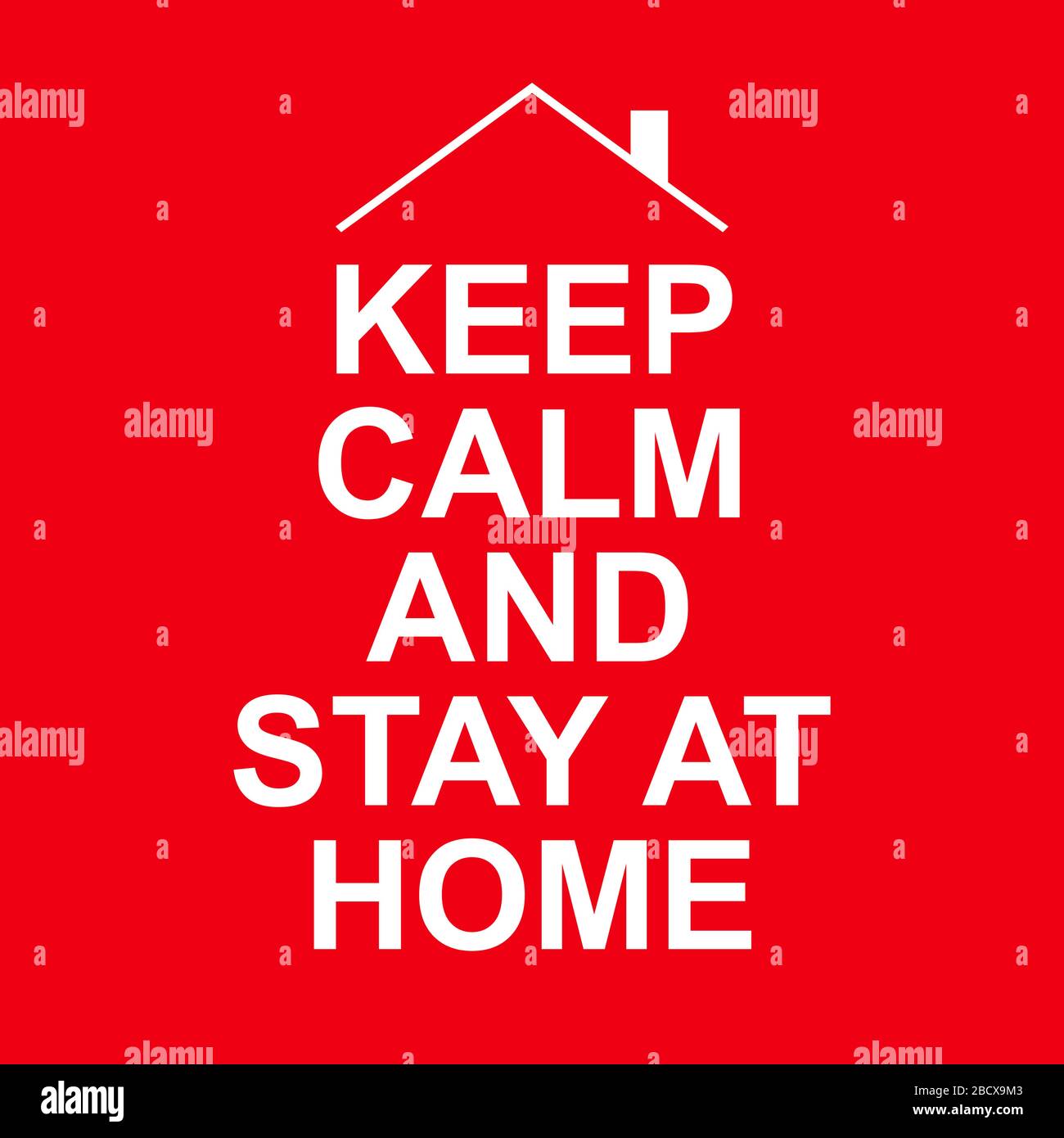 Keep Calm and Stay at Home. Stay Safe poster  awareness social media campaign and coronavirus prevention. Vector Illustration Stock Vector