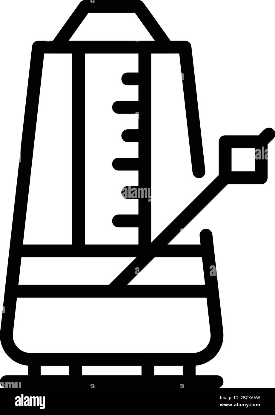 Control metronome icon, outline style Stock Vector