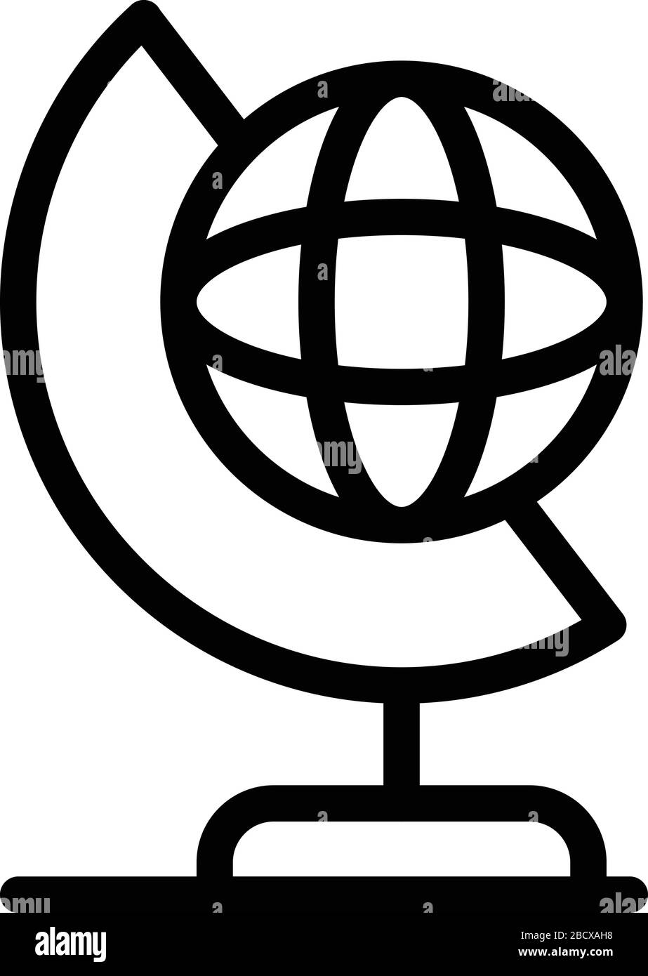 School globe icon, outline style Stock Vector Image & Art - Alamy