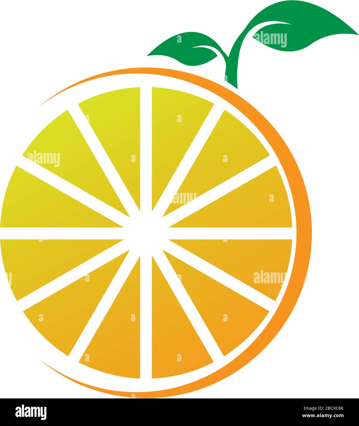 Orange fruit icon logo illustration template Stock Vector Image & Art ...