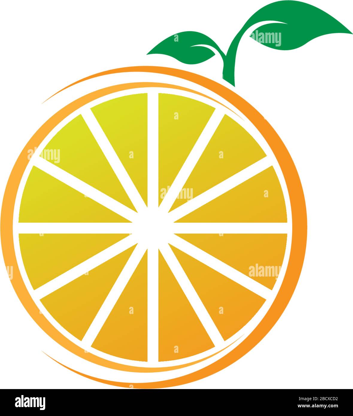 Orange fruit icon logo illustration template Stock Vector Image & Art ...