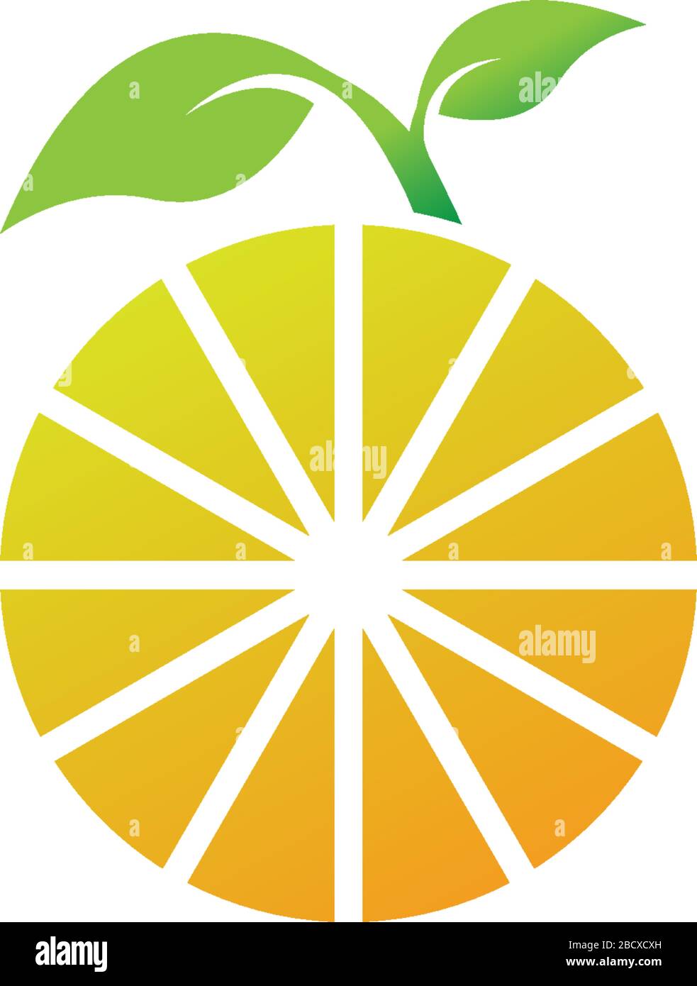 Orange fruit icon logo illustration template Stock Vector Image & Art ...