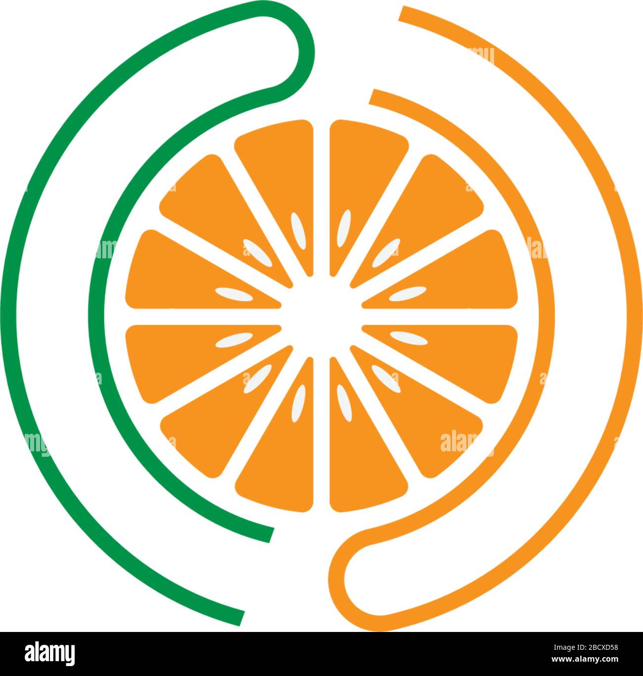 Orange fruit icon logo illustration template Stock Vector Image & Art ...