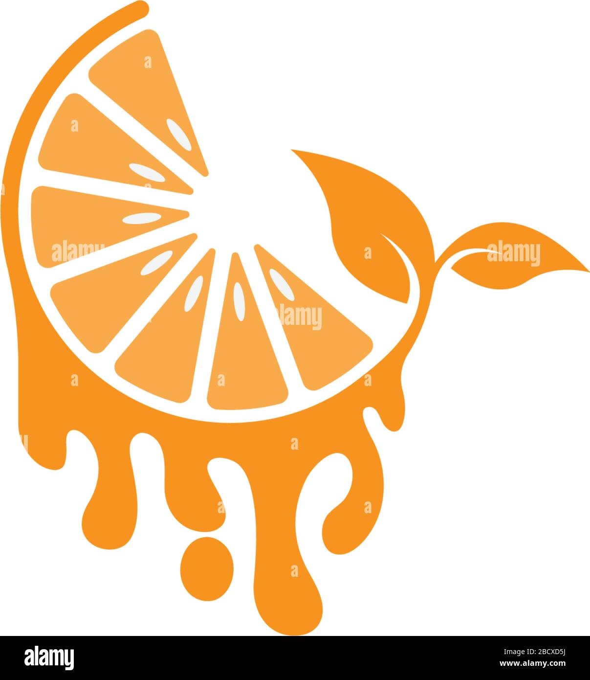 Orange fruit icon logo illustration template Stock Vector Image & Art ...