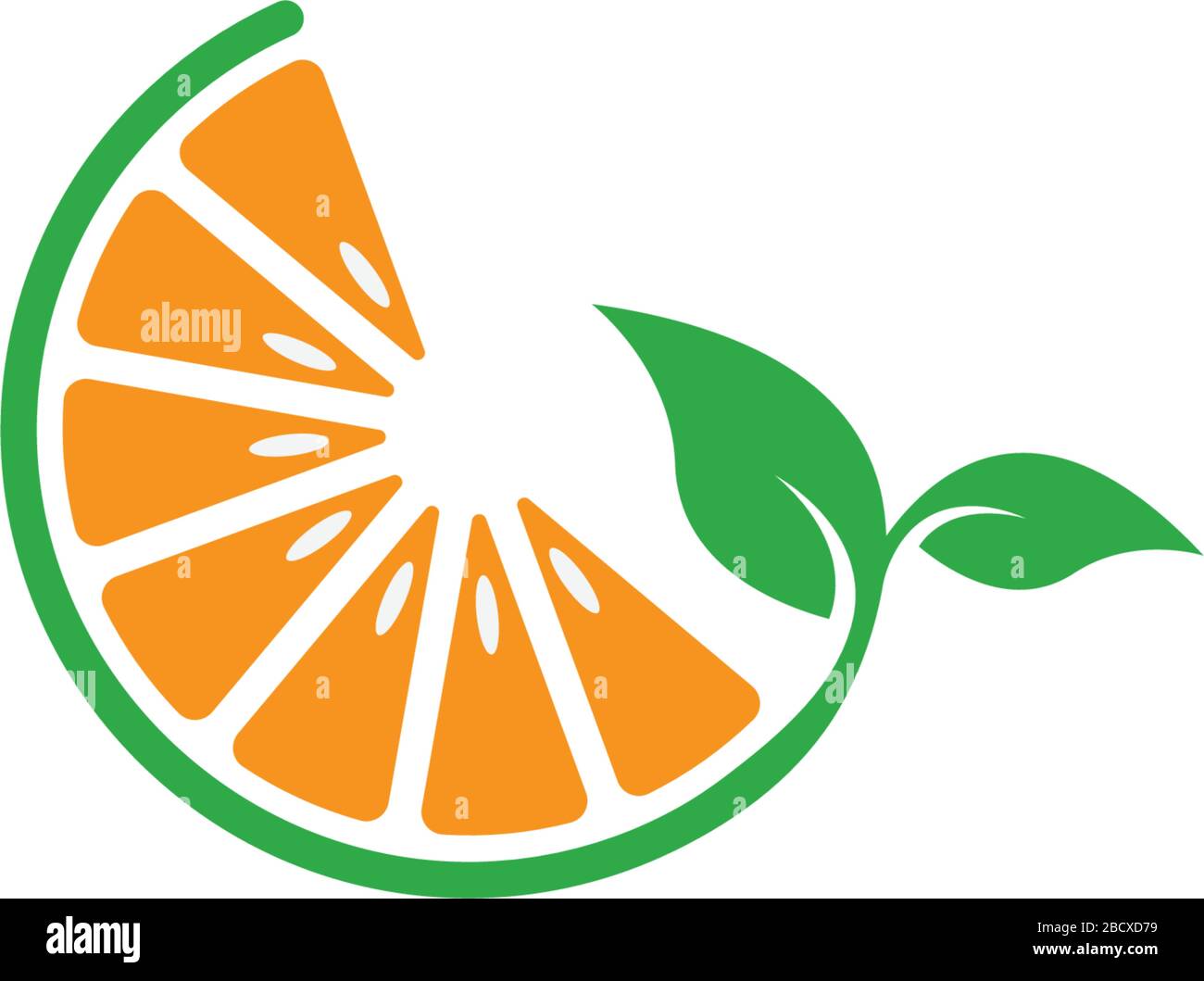 Orange fruit icon logo illustration template Stock Vector Image & Art ...