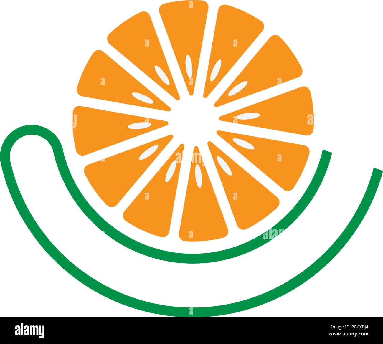 Orange fruit icon logo illustration template Stock Vector Image & Art ...
