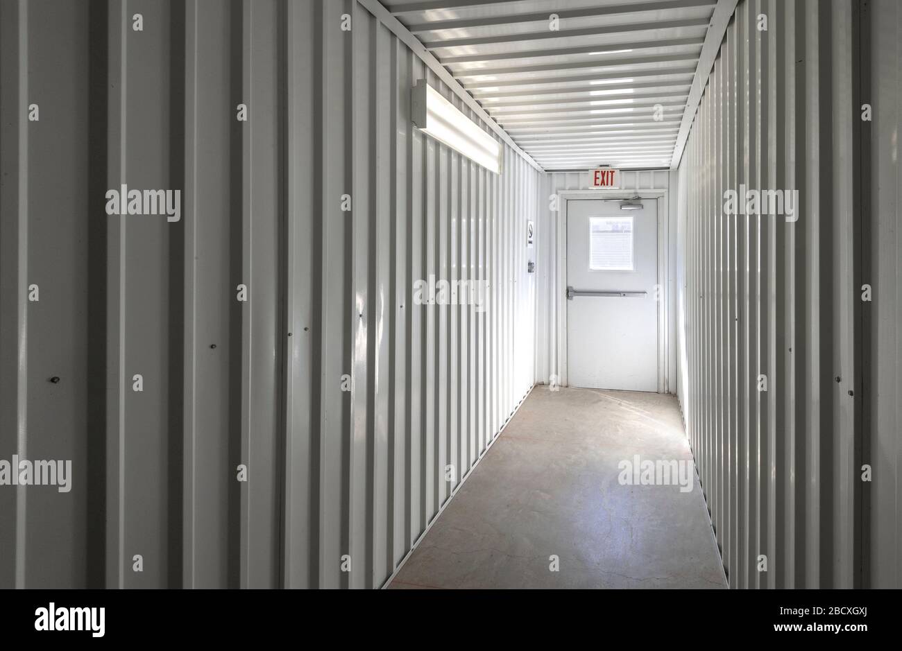 Interior od self storage facility Stock Photo Alamy