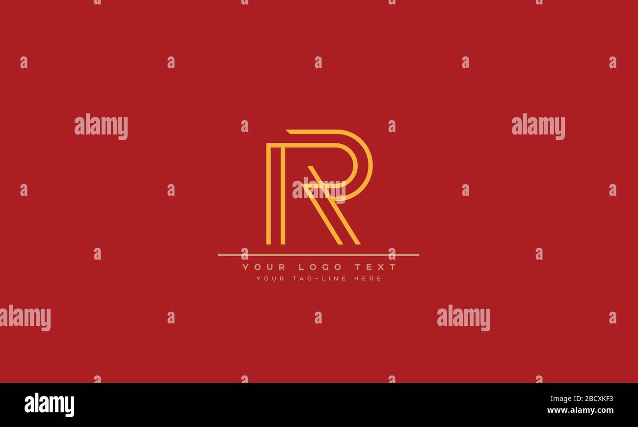 Abstract Letter R, RR Logo Design Stock Vector