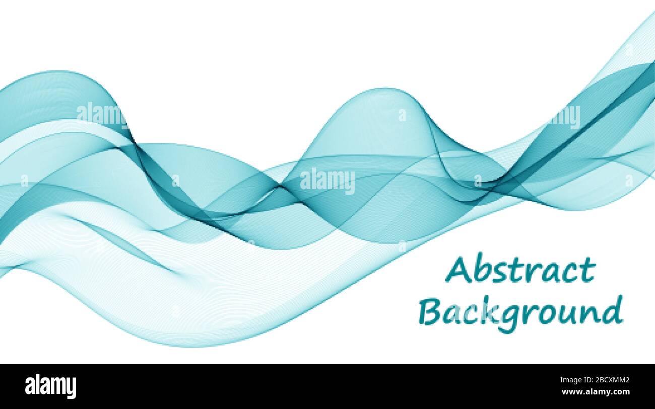 blue abstract background. curve wave. Stock Vector