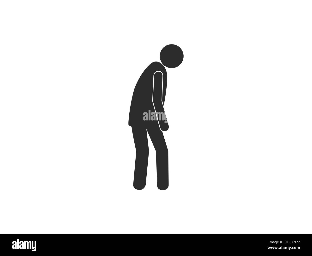 Fatigue, tiredness icon. Vector illustration, flat design. Stock Vector