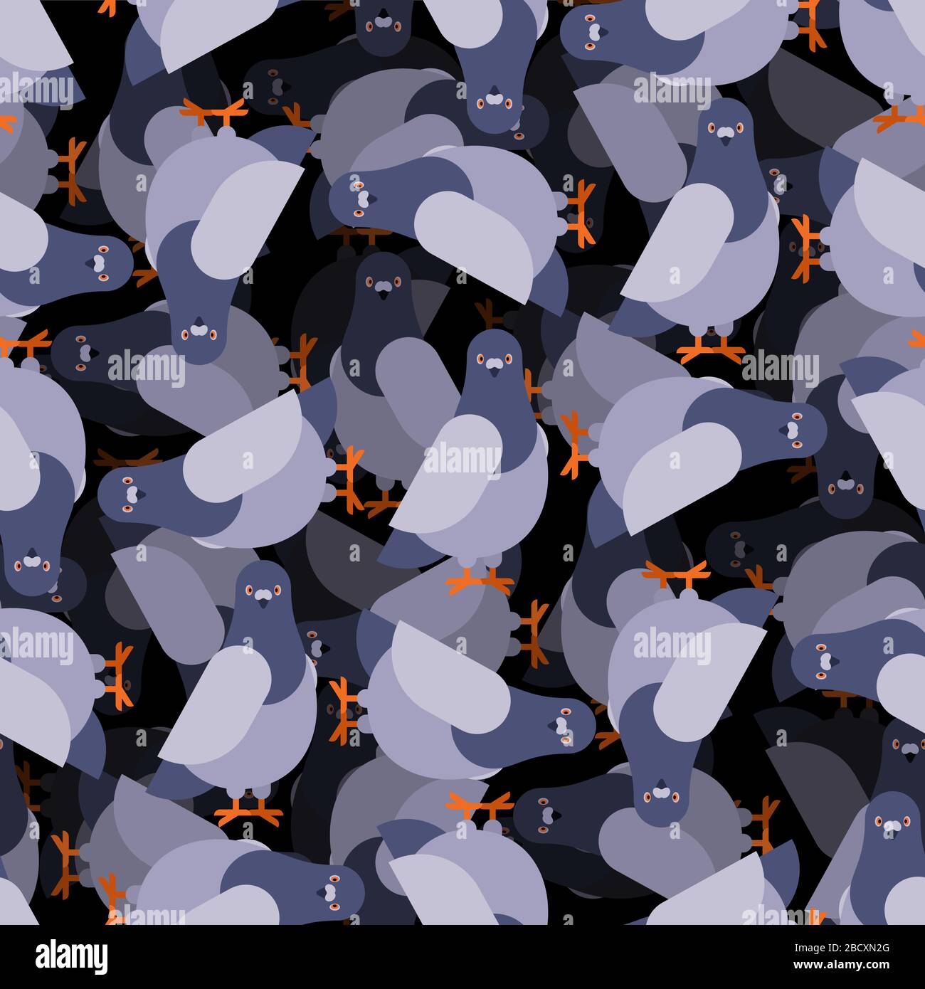 Dove grey pattern seamless. pigeon background. City bird vector texture ...