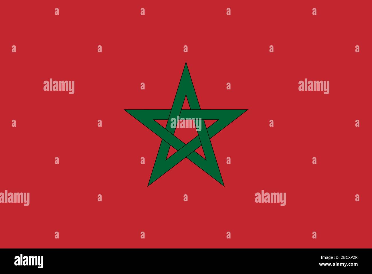 Morocco national flag vector graphics illustration. Stock Vector