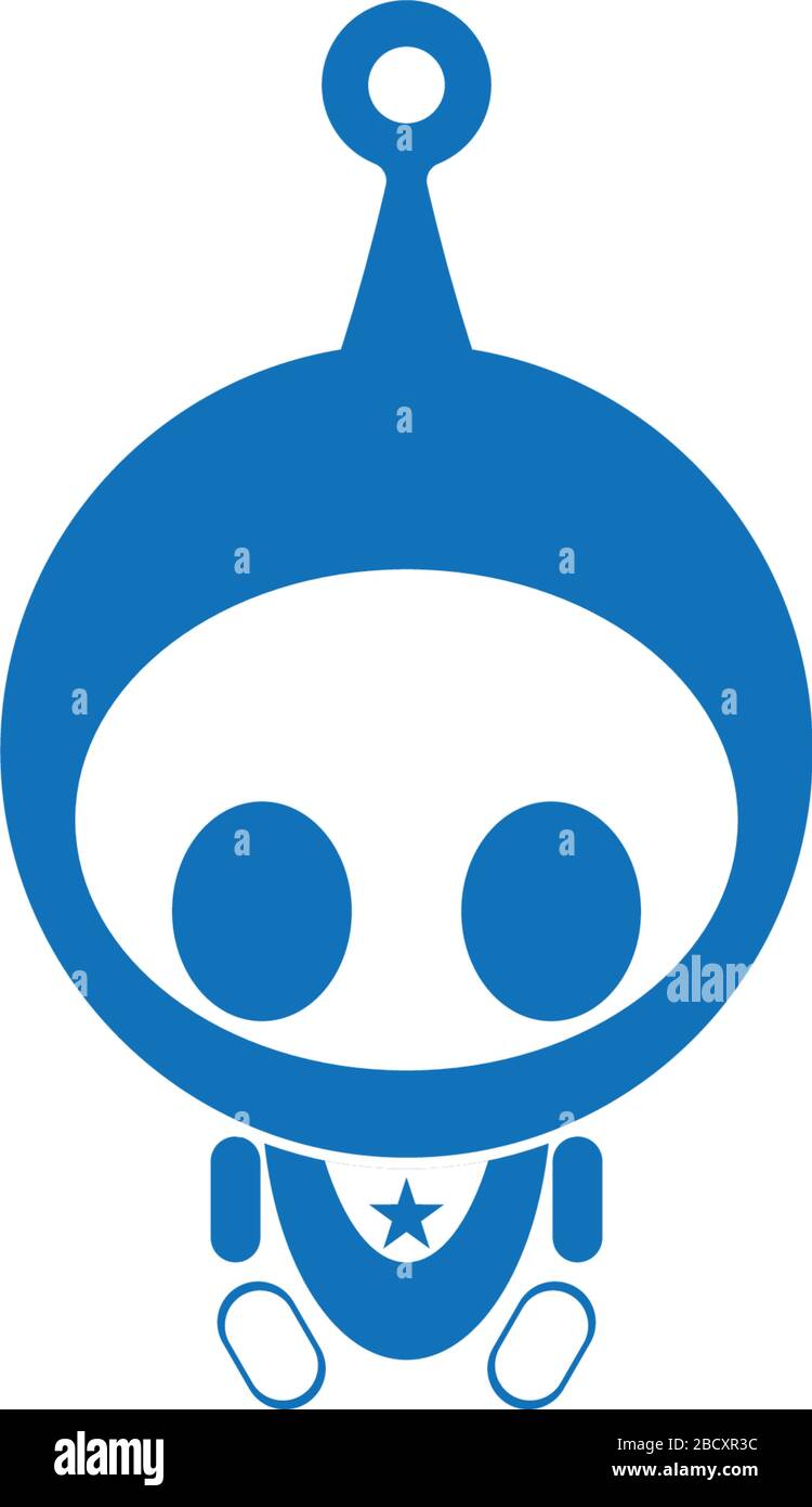 Robot logo icon vector template Stock Vector