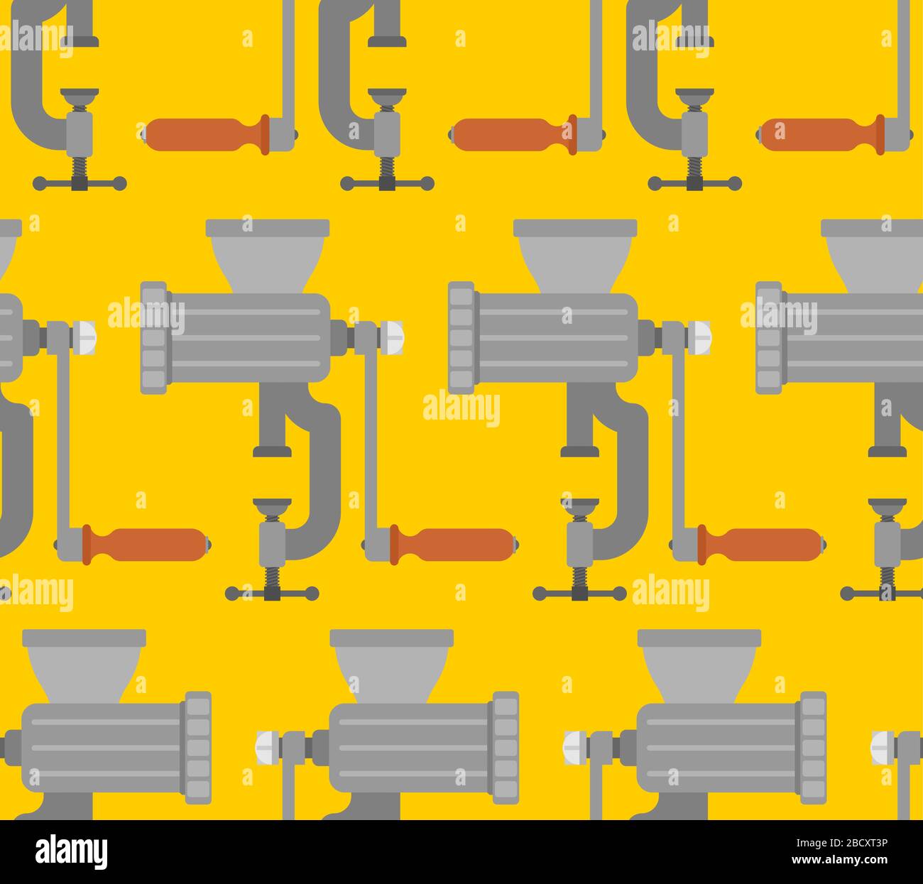 Meat grinder pattern seamless. hasher background . mincer vector texture Stock Vector