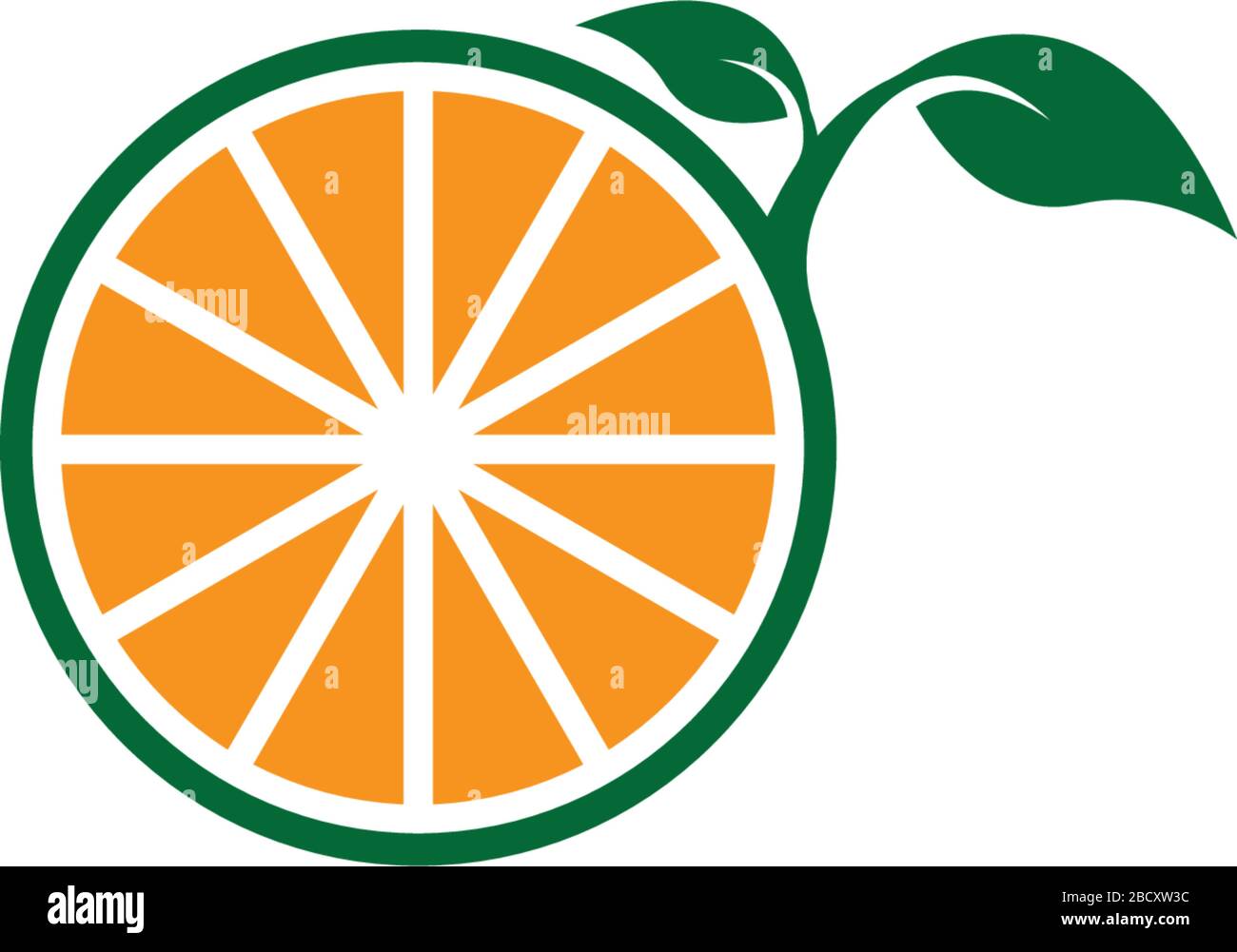 Orange fruit icon logo illustration template Stock Vector Image & Art ...