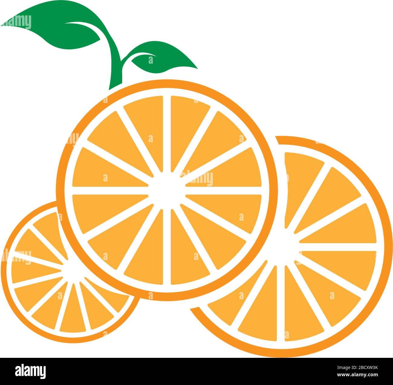 Orange fruit icon logo illustration template Stock Vector Image & Art ...