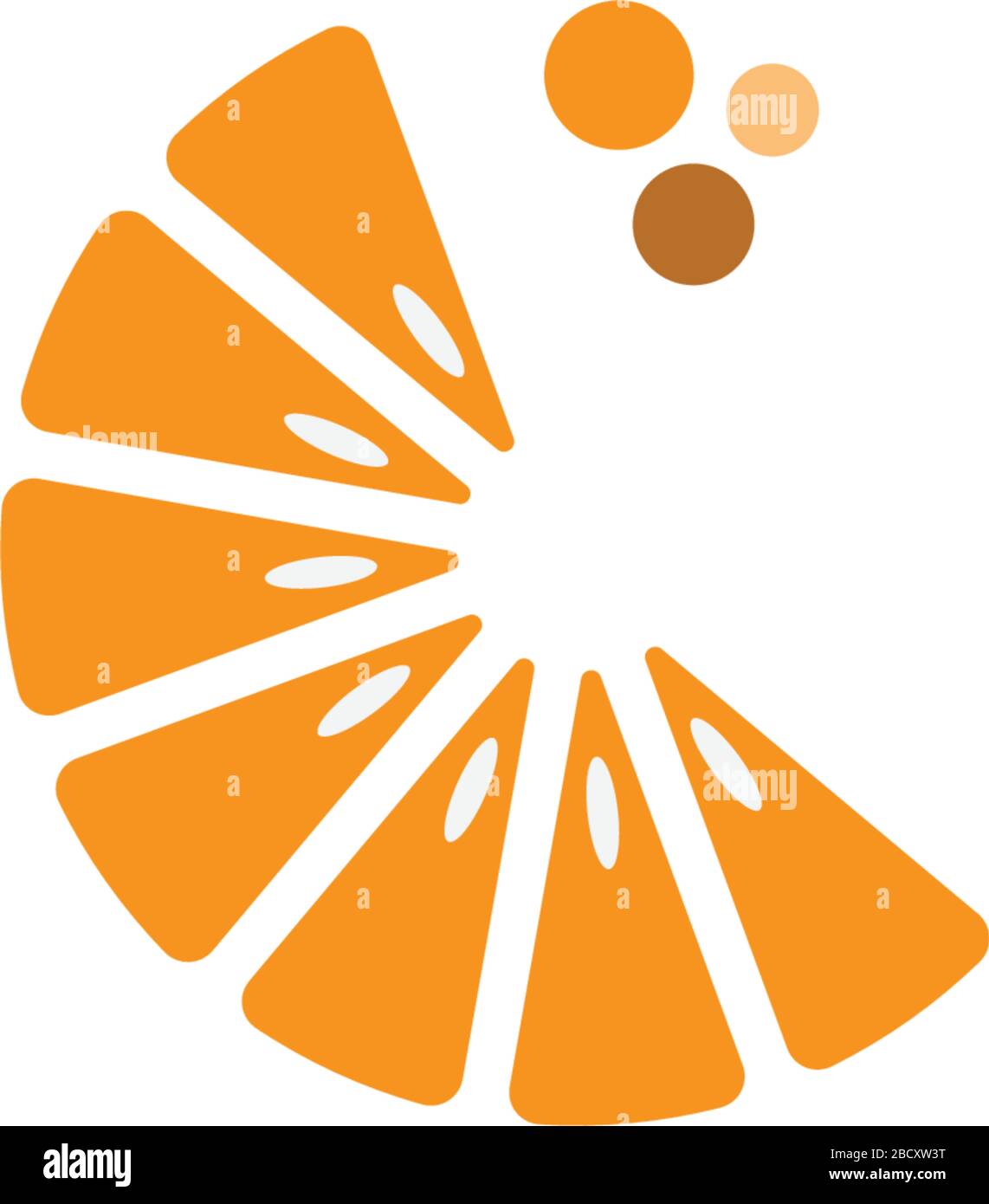 Orange fruit icon logo illustration template Stock Vector Image & Art ...