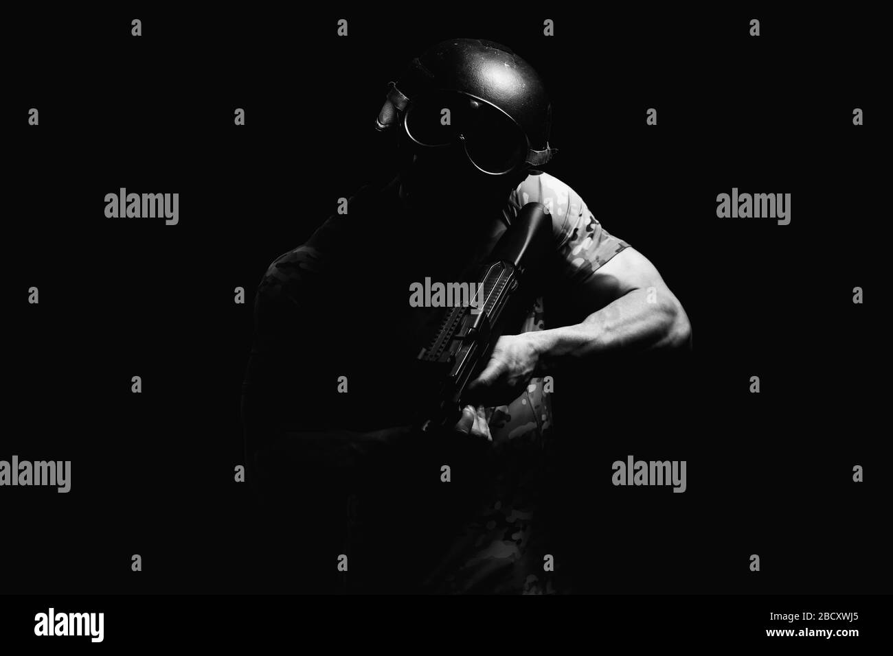 Muscle of the marine corps Black and White Stock Photos & Images - Alamy