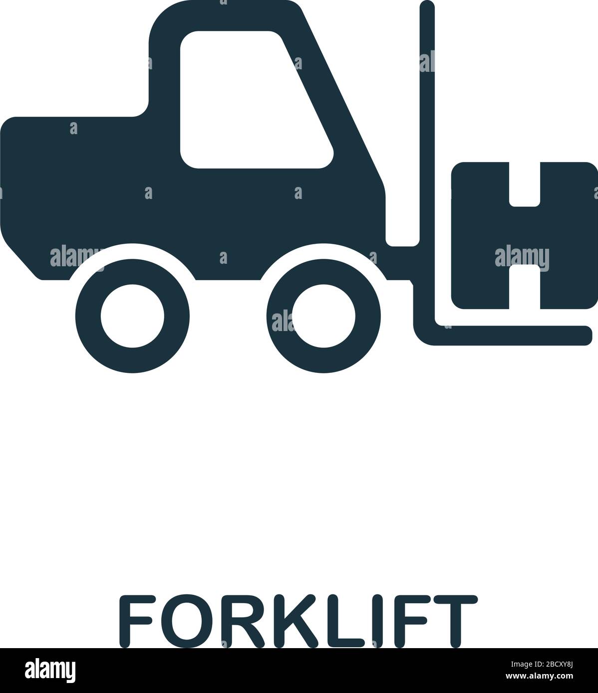 Forklift icon. Simple illustration from cargo collection. Creative