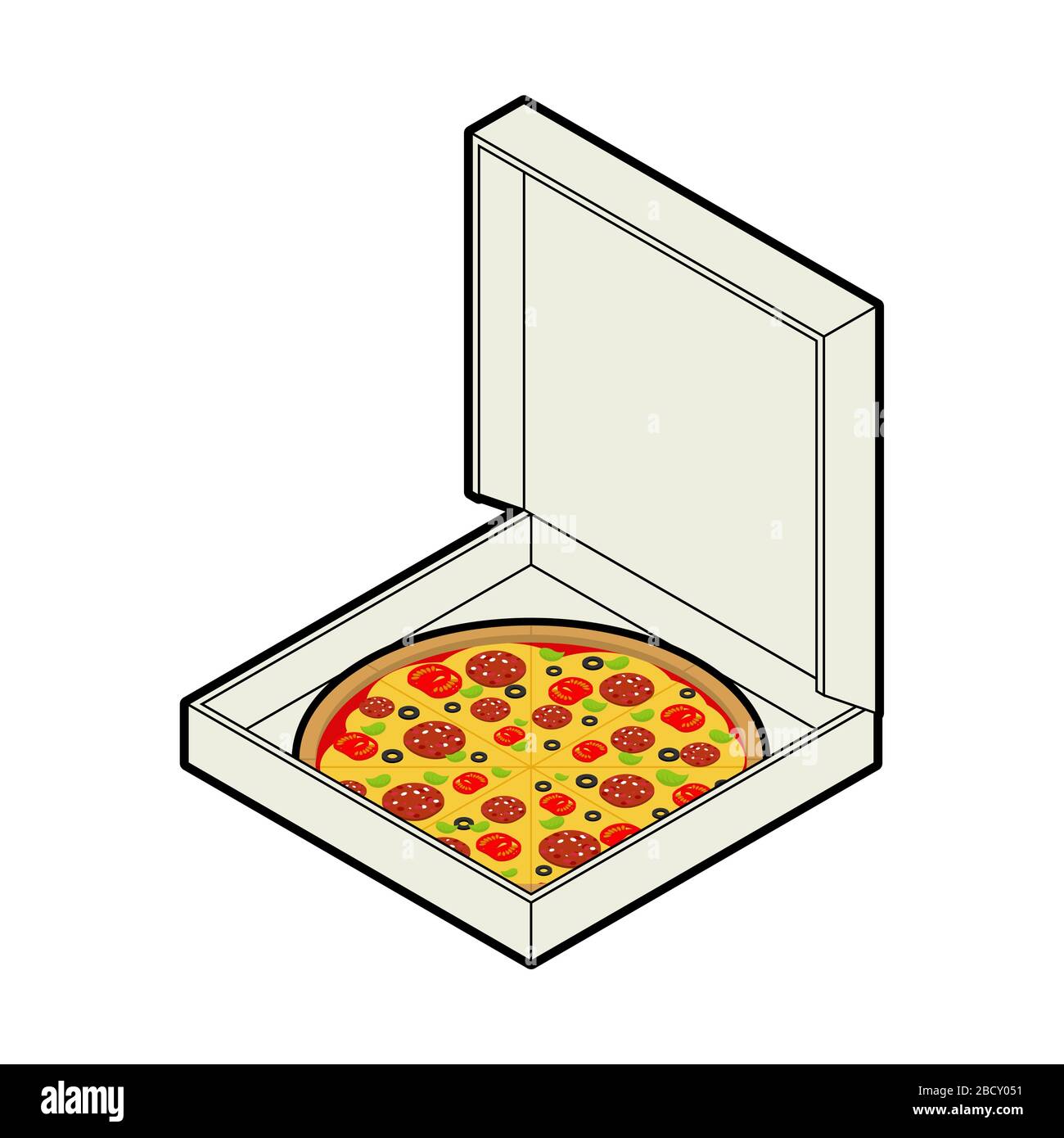Open Pizza Box Clip Art
